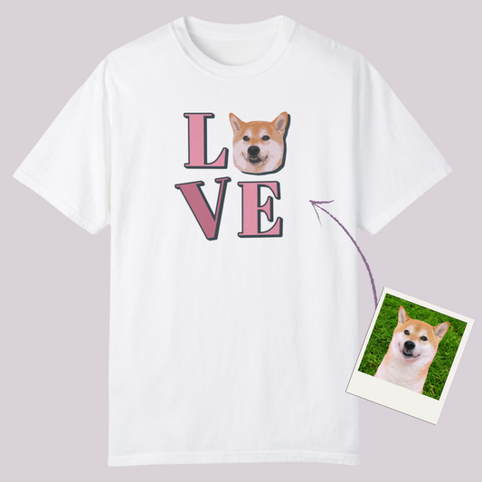 POLERA PERSONALIZADA MASCOTA LOVE