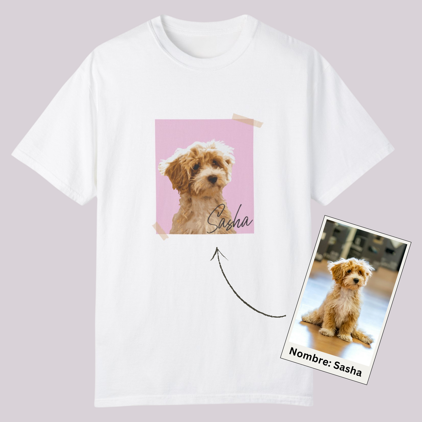 POLERA PERSONALIZADA MASCOTA PORTRAIT